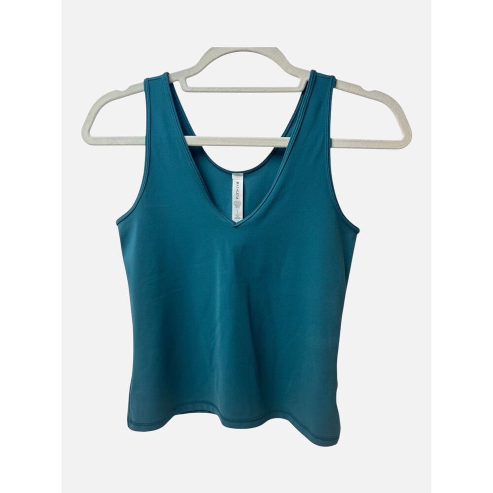Athleta Transcend VitaFree V-Neck Workout Tank Teal Size S BNWOT